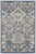 3' X 5' Blue and Ivory Floral Power Loom Area Rug