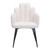 Set of Two Ivory and Black Faux Fur Slat Back Dining Arm Chairs