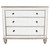 Rectangle Mirrored Three Drawer Console Storage Chest Rectangle Mirrored Three Drawer Console Storage Chest
