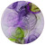 8' Round Purple Round Abstract Washable Non Skid Indoor Outdoor Area Rug