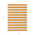 9' X 12' Orange and White Striped Washable Non Skid Indoor Outdoor Area Rug