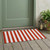 2' X 3' Red and White Striped Washable Non Skid Indoor Outdoor Area Rug 2' X 3' Red and White Striped Washable Non Skid Indoor Outdoor Area Rug