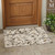 2' X 3' Khaki Floral Washable Non Skid Indoor Outdoor Area Rug 2' X 3' Khaki Floral Washable Non Skid Indoor Outdoor Area Rug