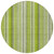 8' Round Green Round Striped Washable Non Skid Indoor Outdoor Area Rug