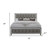 Silver Tufted Linen Upholstered Full Bed Frame with Nailhead Trim With No Silver Tufted Linen Upholstered Full Bed Frame with Nailhead Trim With No