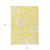 9' X 12' Yellow and Ivory Floral Washable Non Skid Indoor Outdoor Area Rug
