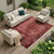 8' X 10' Merlot Abstract Washable Non Skid Indoor Outdoor Area Rug 8' X 10' Merlot Abstract Washable Non Skid Indoor Outdoor Area Rug