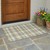 3' X 5' Gray Yellow And White Plaid Washable Indoor Outdoor Area Rug 3' X 5' Gray Yellow And White Plaid Washable Indoor Outdoor Area Rug