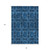 8' X 10' Navy and Gray Floral Medallion Washable Non Skid Indoor Outdoor Area Rug