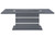 79" Dark Gray Faux Crystals Glass and Wood Pedestal Base Dining Table 79" Dark Gray Faux Crystals Glass and Wood Pedestal Base Dining Table