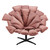 42" Pink And Black Velvet And Upholstered Swivel Side Chair 42" Pink And Black Velvet And Upholstered Swivel Side Chair
