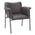 31" Brown And Black Faux Leather And Faux Leather Arm Chair 31" Brown And Black Faux Leather And Faux Leather Arm Chair