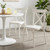 Set of Two White Heavy Duty Plastic Outdoor Stacking Dining Chairs