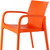 Set of Two Orange Heavy Duty Plastic Outdoor Stacking Dining Chairs Set of Two Orange Heavy Duty Plastic Outdoor Stacking Dining Chairs