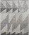 8' X 10' Gray and Ivory Wool Geometric Hand Knotted Area Rug