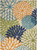 8' X 11' Ivory And Blue Indoor Outdoor Area Rug 8' X 11' Ivory And Blue Indoor Outdoor Area Rug