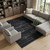 9' X 13' Black and Gray Power Loom Area Rug