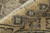 8' Ivory Gray and Brown Wool Geometric Hand Knotted Runner Rug With Fringe