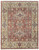 5' X 8' Ivory Red and Gold Wool Oriental Hand Knotted Area Rug With Fringe