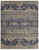 9' X 13' Gray Blue and Ivory Wool Floral Hand Knotted Area Rug
