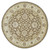 8' Brown Gold and Tan Wool Oriental Hand Knotted Round Rug 8' Brown Gold and Tan Wool Oriental Hand Knotted Round Rug