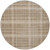 8' Taupe and Ivory Plaid Round Rug 8' Taupe and Ivory Plaid Round Rug