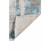 3' X 10' Gray Blue And Ivory Abstract Runner Rug With Fringe