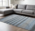 9' X 12' Gray And Light Blue Wool Striped Hand Woven Area Rug 9' X 12' Gray And Light Blue Wool Striped Hand Woven Area Rug