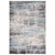 3' X 9' Blue Gray And Ivory Abstract Runner Rug 3' X 9' Blue Gray And Ivory Abstract Runner Rug