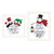 Set Of Two Good Friends Snowman White Framed Wall Art Set Of Two Good Friends Snowman White Framed Wall Art