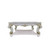 58" Ivory and Gold Wood Square Coffee Table With Shelf