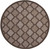 8' Brown Round Geometric Indoor Outdoor Area Rug 8' Brown Round Geometric Indoor Outdoor Area Rug