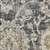 4' Gray Ivory And Black Floral Distressed Round Rug