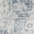 4' Charcoal Blue And Ivory Oriental Distressed Round Rug 4' Charcoal Blue And Ivory Oriental Distressed Round Rug
