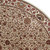 6' Ivory And Green Oriental Round Rug