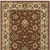 7' X 10' Red And Ivory Floral Area Rug