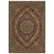 4' X 5' Red And Gold Medallion Area Rug With Fringe