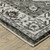 5' X 8' Charcoal And Ivory Medallion Area Rug With Fringe