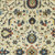 2' X 3' Ivory Blue And Orange Oriental Area Rug With Fringe