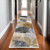 8' Beige And Rust Abstract Runner Rug With Fringe 8' Beige And Rust Abstract Runner Rug With Fringe