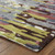 8' X 10' Gray Black And Yellow Abstract Hand Tufted Area Rug