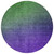 8' Green Purple And Charcoal Round Ombre Washable Indoor Outdoor Area Rug