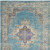 5' X 7' Blue And Ivory Southwestern Distressed Area Rug 5' X 7' Blue And Ivory Southwestern Distressed Area Rug
