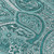 5' X 8' Teal Blue Aqua And Ivory Paisley Washable Indoor Outdoor Area Rug