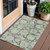 3' X 5' Artichoke Green And Olive Green Floral Washable Indoor Outdoor Area Rug 3' X 5' Artichoke Green And Olive Green Floral Washable Indoor Outdoor Area Rug