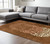 8' X 10' Orange Terra Cotta And Ivory Abstract Washable Indoor Outdoor Area Rug