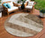8' Brown And Beige Round Geometric Washable Indoor Outdoor Area Rug 8' Brown And Beige Round Geometric Washable Indoor Outdoor Area Rug