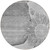 8' Gray Silver And Charcoal Round Floral Washable Indoor Outdoor Area Rug