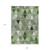 9' X 12' Green And Fern Green Geometric Washable Indoor Outdoor Area Rug