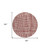 8' Burgundy And Ivory Round Striped Washable Indoor Outdoor Area Rug